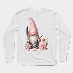 Gnomes T Shirt Valentine T shirt For Women Long Sleeve T-Shirt
